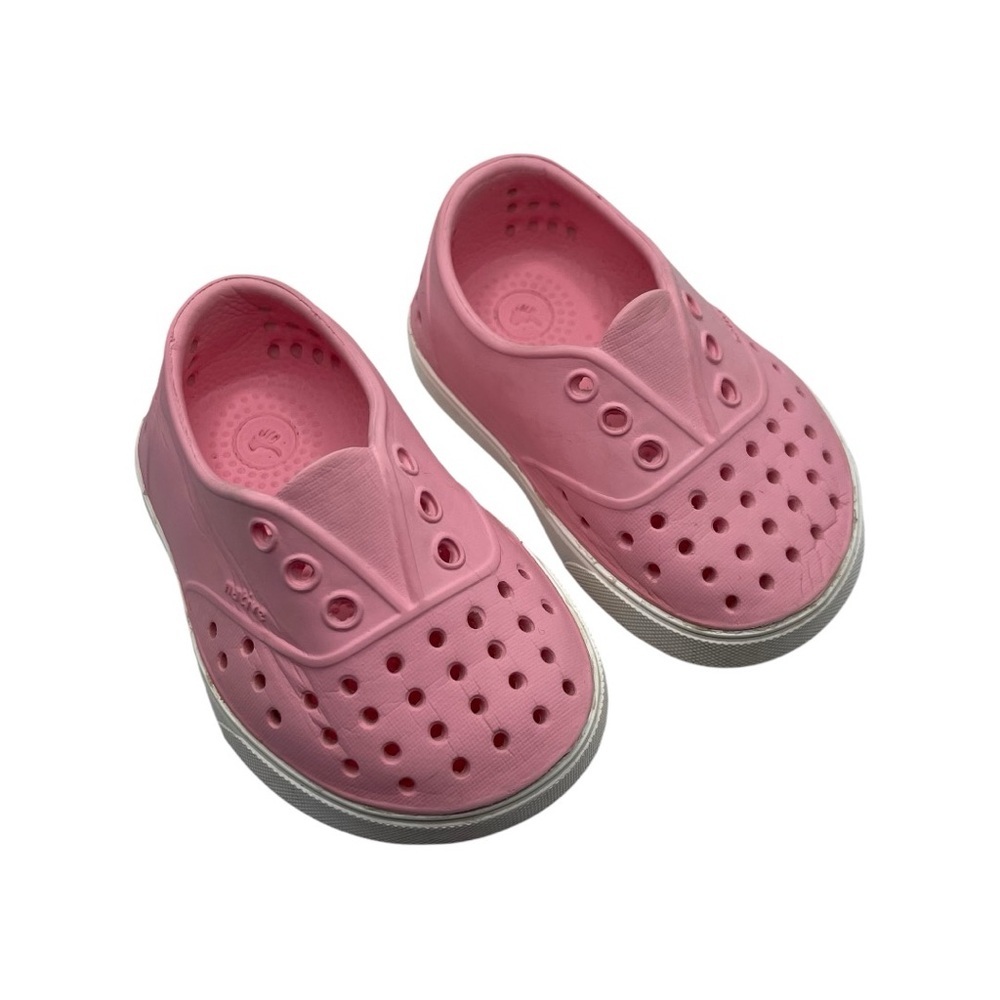 Native Miller Slip-On Child‎ Shoes Size C4 Light Pink & White
